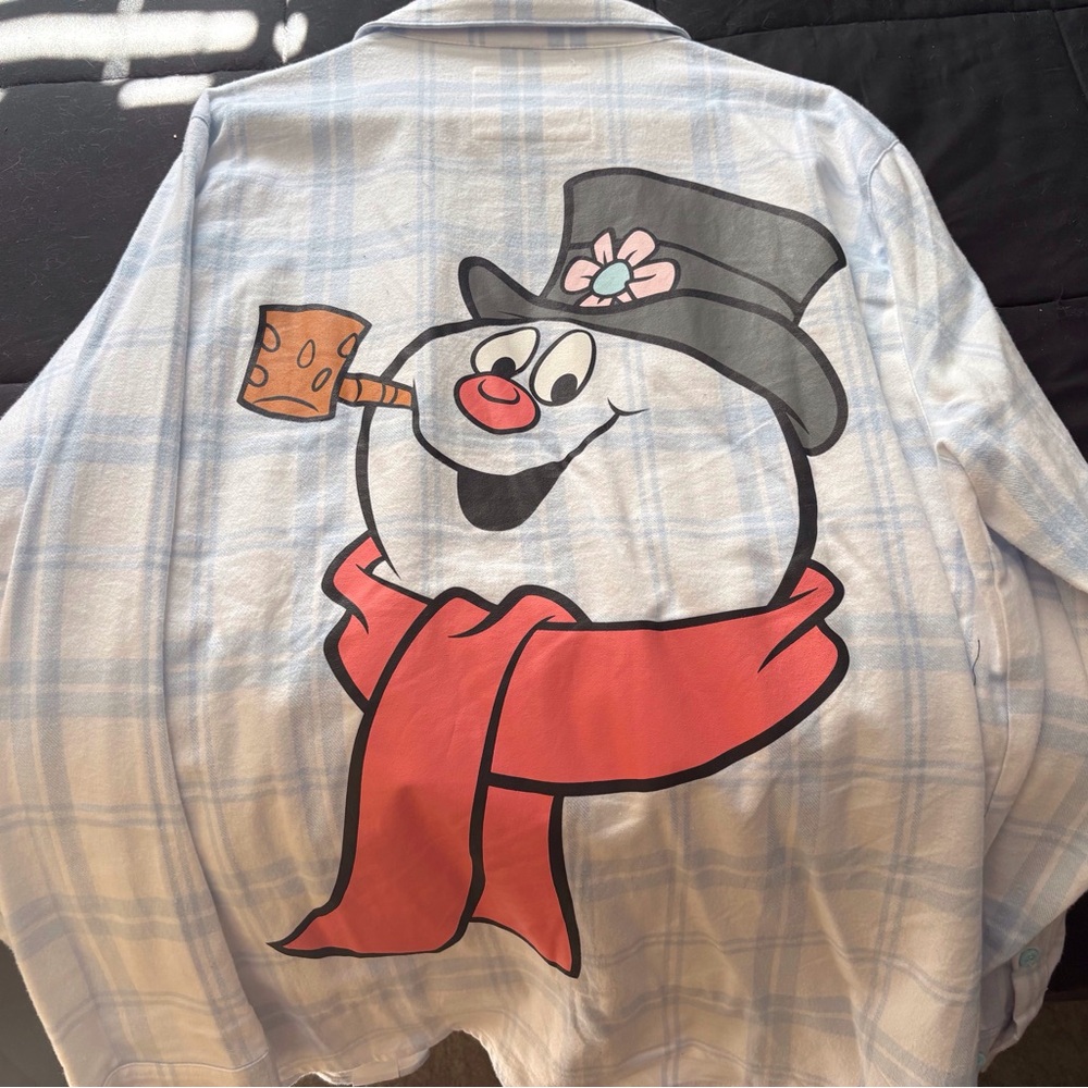 Cakeworthy Frosty the Snowman Graphic Plaid Shirt